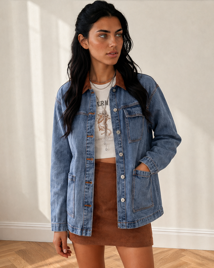 Reya Long Sleeve Denim Jacket
