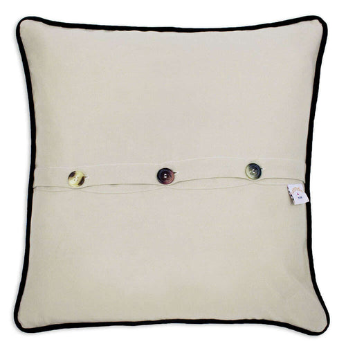 Buffalo Hand-Embroidered Pillow by CatStudio